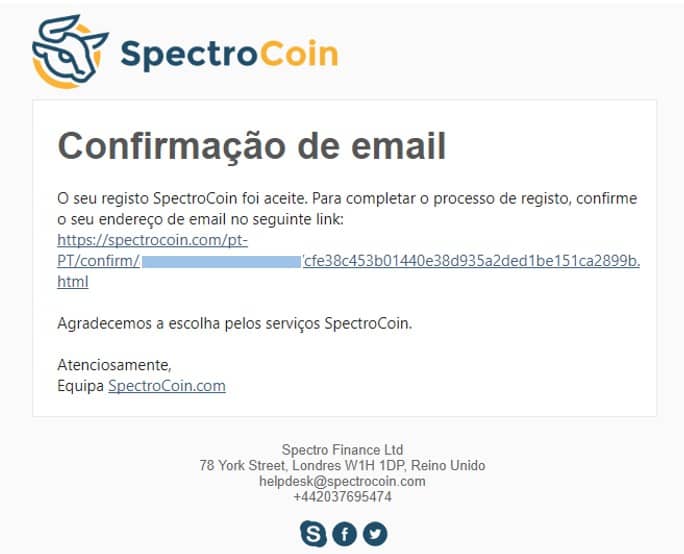 confirmacao email