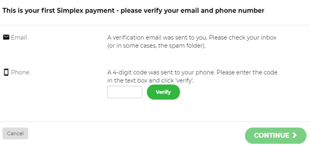 email and phone verification