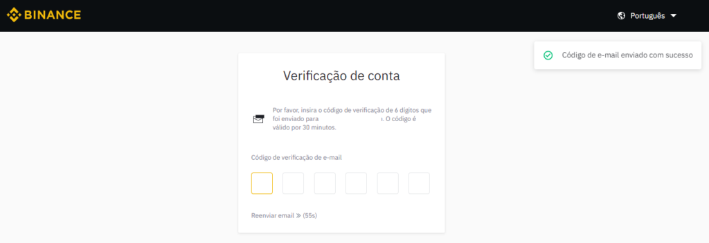 verificação de conta em português