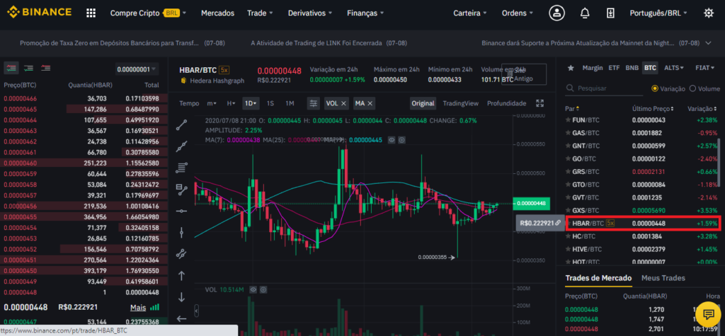 trade hbar