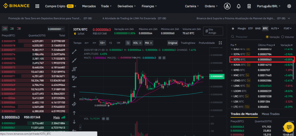 trade iotex