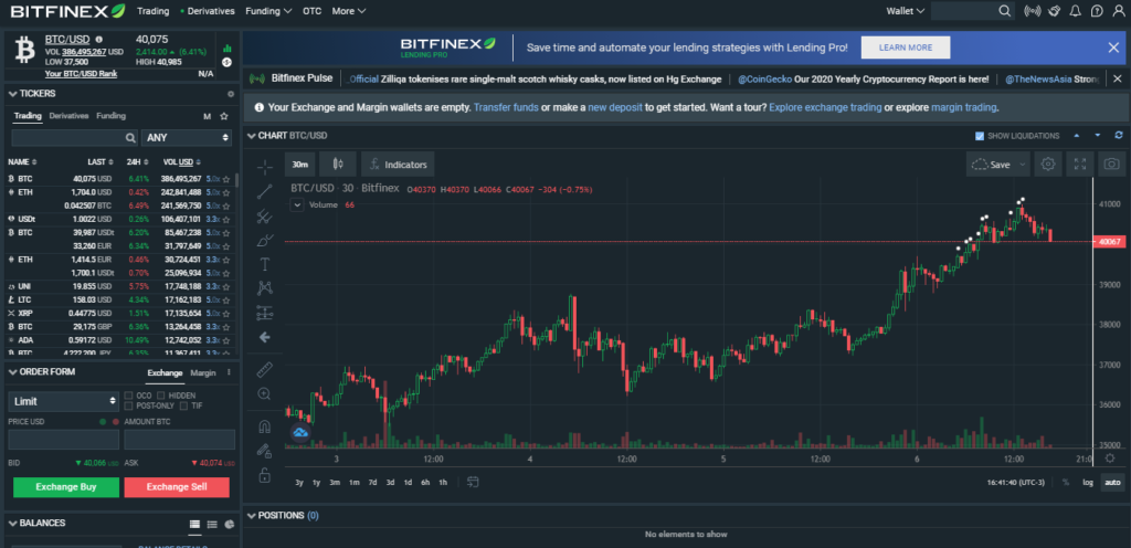 trading cryptos bitfinex